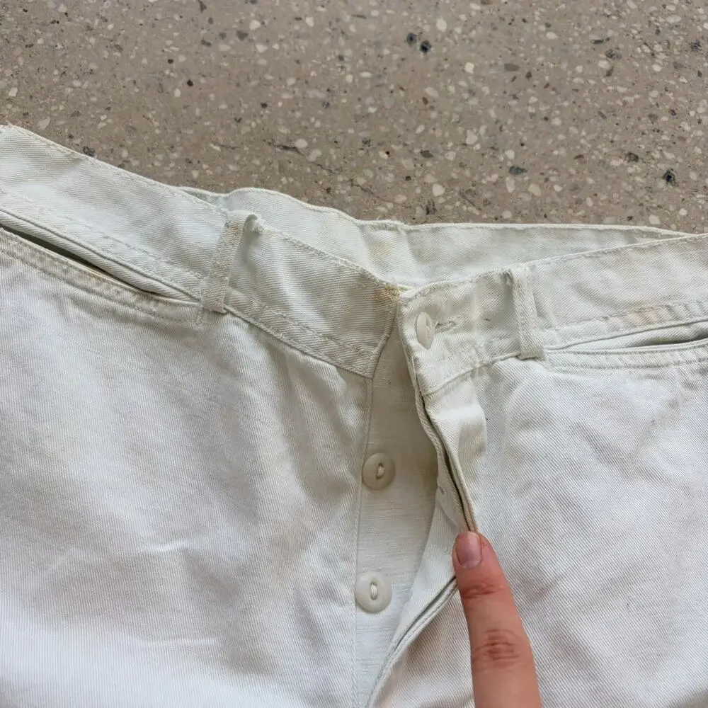 Vintage WW2 White US Navy Flared Bell Bottom Pants 30x31